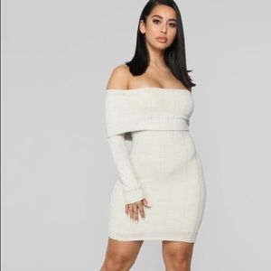 Exposing My Softside Sweater Dress -Oatmeal